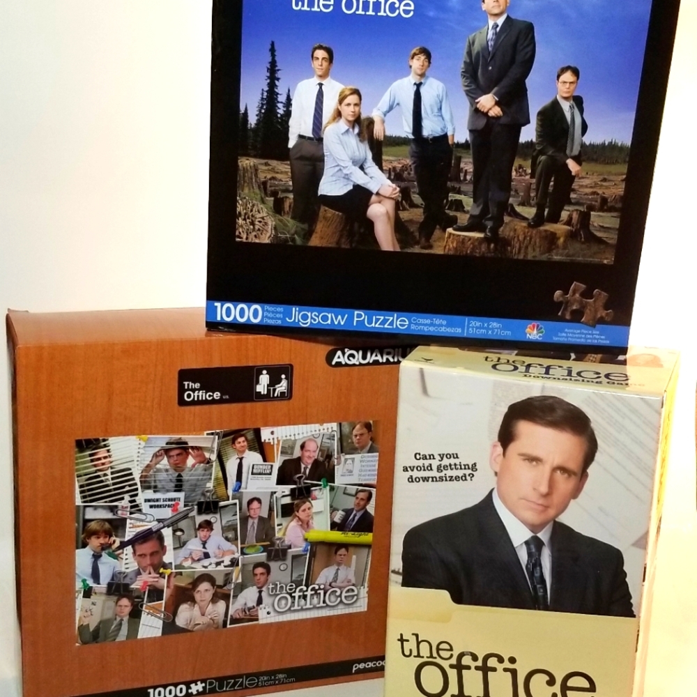 Lot of The Office Downsizing Board Game and Puzzles New In Box